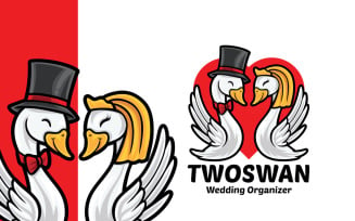 Swan Wedding Organizer Logo Template