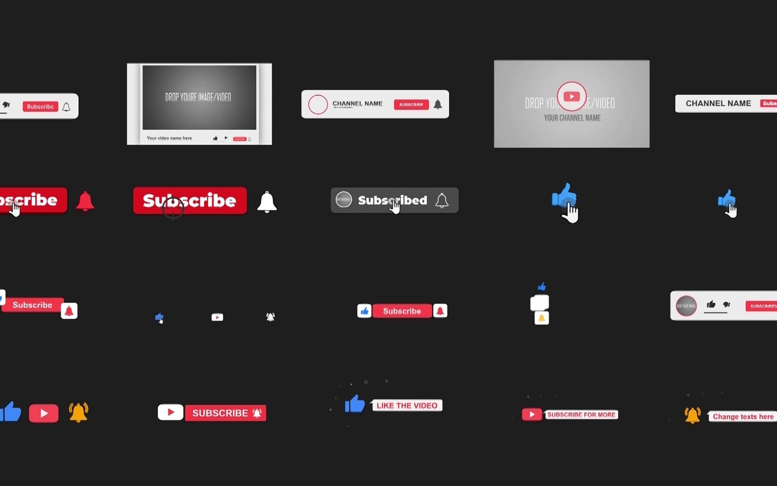 Kit Graphique #118038 Youtube Subscribe Divers Modles Web - Logo template Preview