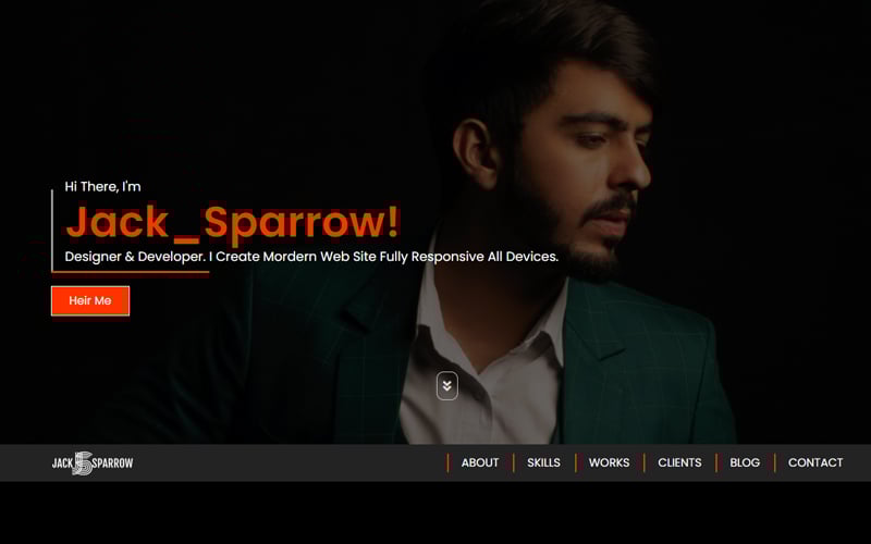 Jack_Sparrow - Personal Portfolio Landing Page Template