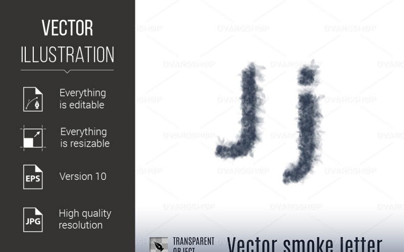 Smoke Letter - Vector Image Vector Graphic