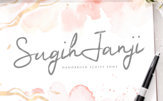 Sugih Janji - Handbrush Cursive Font