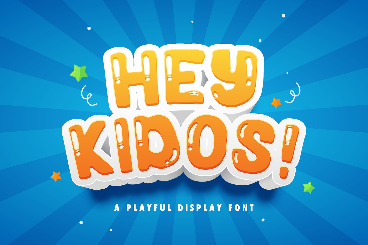 Hey Kidos - Playful Display Font