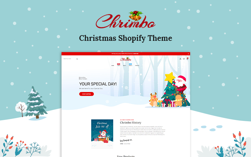 Template #118185 Holiday Xmas Webdesign Template - Logo template Preview