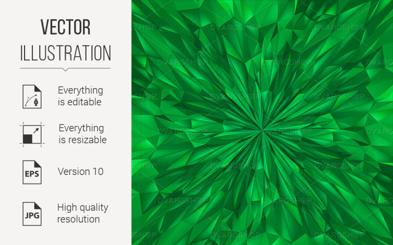 Abstract Green Composition - Vector Image Vector Graphic