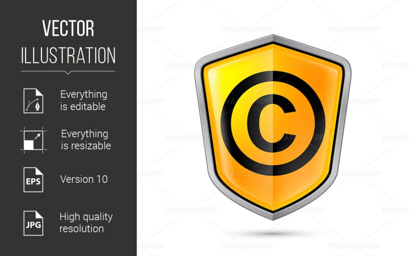 Copyright Protection - Vector Image Vector Graphic