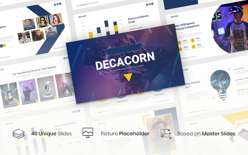 Decacorn – Startup PowerPoint template PowerPoint Template