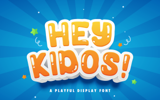 Hey Kidos - Playful Display Font