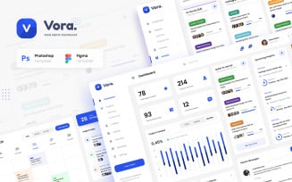 Vora - Saas Admin Dashboard UI Design Template PSD Figma