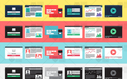 Web Site UI Forms Vector Graphic