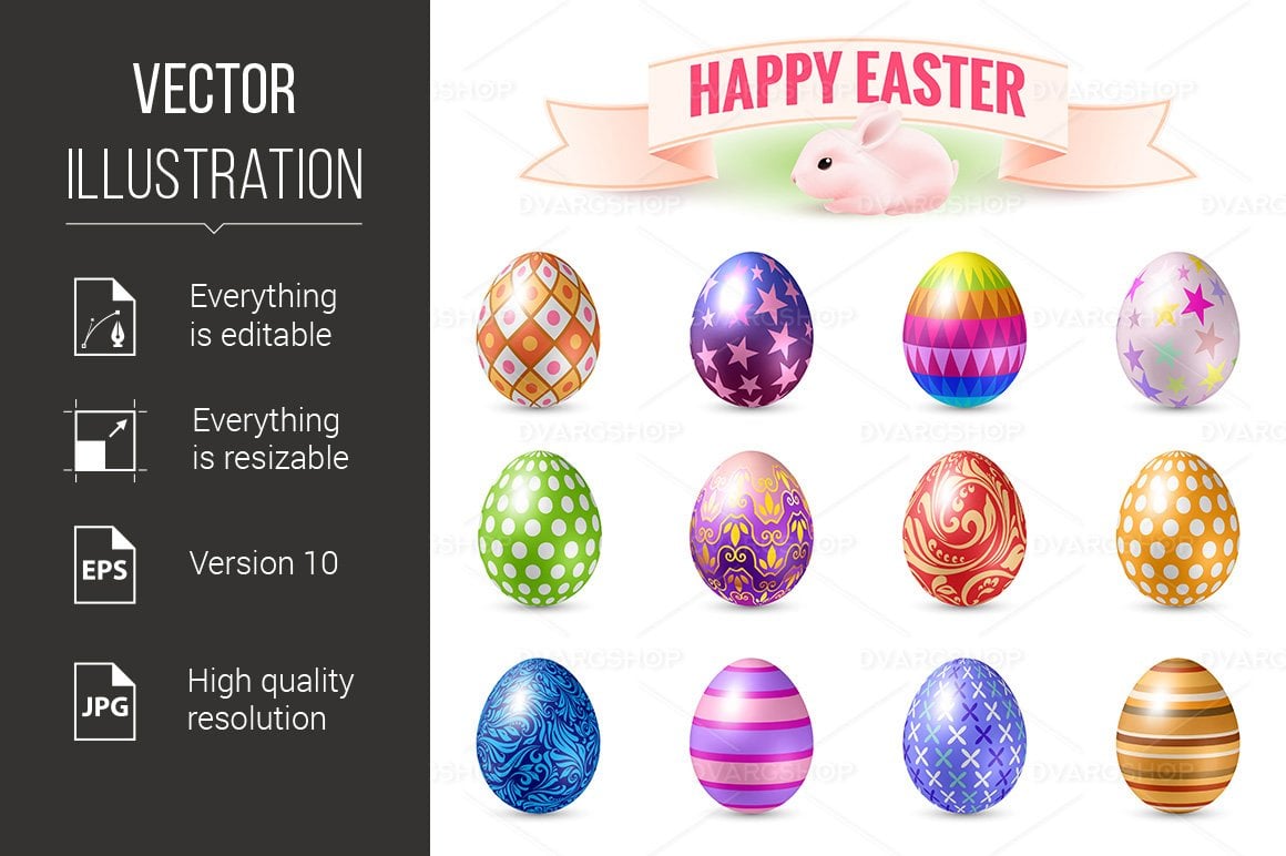 Kit Graphique #118264 Easter Ensemble Divers Modles Web - Logo template Preview