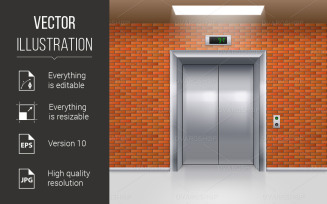 Elevator Doors - Vector Image