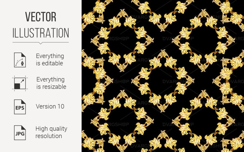 Gold Pattern - Vector Image Vector Graphic