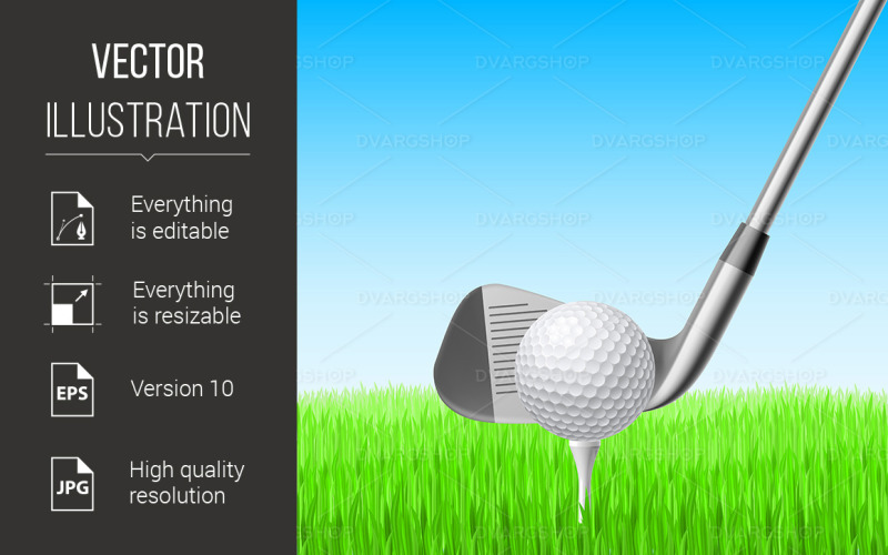 Golf - Vector Image Vector Graphic