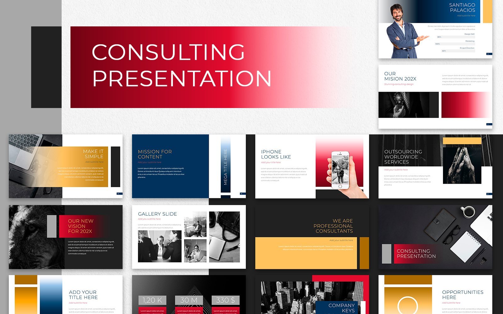 Kit Graphique #118386 Consulting Powerpoint Divers Modles Web - Logo template Preview