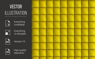 Abstract Background with Squares in Yellow - Vector Image