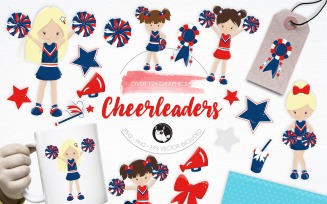 Cheerleaders illustration pack - Vector Image