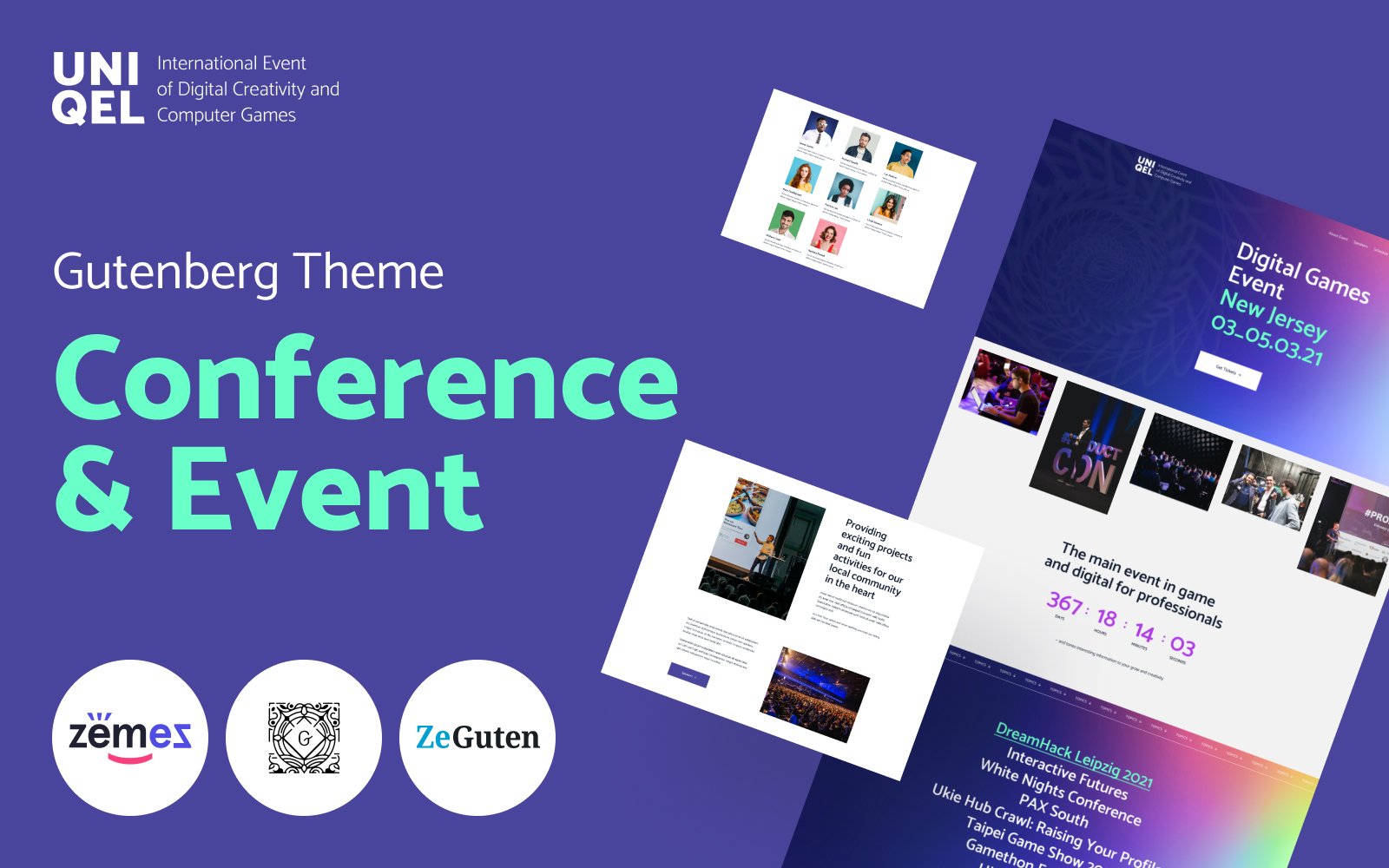 Responsive Uniqel - Conference and Event Wordpress #118372