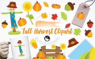 Fall Harvest Clipart illustrations - Vector Image