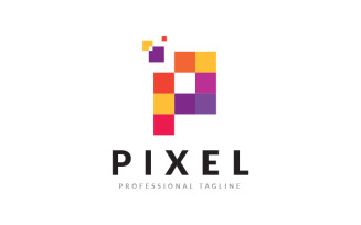 Pixel - P Letter Logo Template