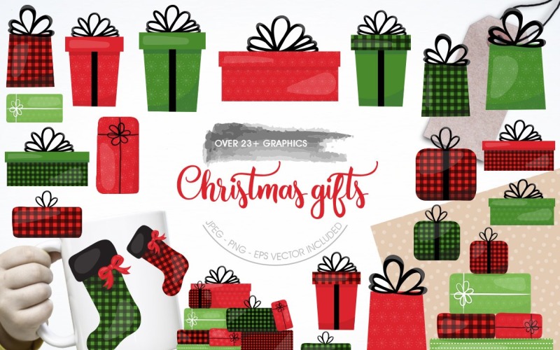 Christmas Gift - Vector Image Vector Graphic