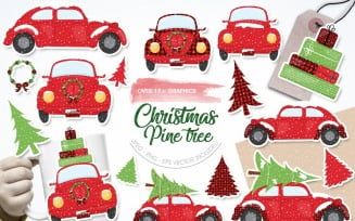 Christmas Pine Tree - Vector Image