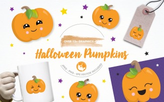 Halloween Pumpkin Illustration Pack - Vector Image