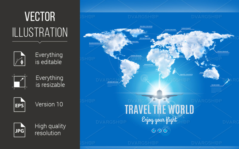 Travel the World Design - Vector Image Vector Graphic