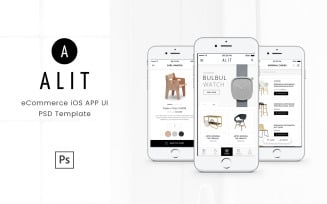 Alit - Minimalist eCommerce PSD UI for iOS App