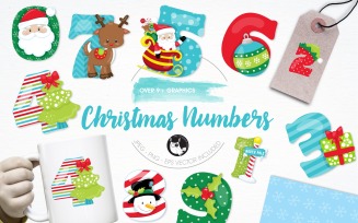Christmas Numbers Illustration Pack - Vector Image