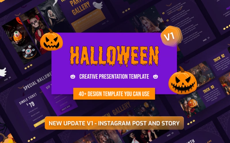 Halloween Party PowerPoint template PowerPoint Template
