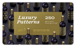 Luxury patterns - 250 geometric backgrounds collection - Illustration