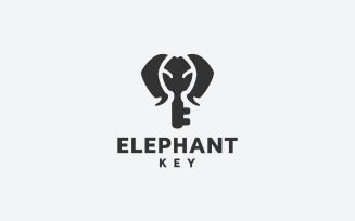 Elephant Key Logo Template
