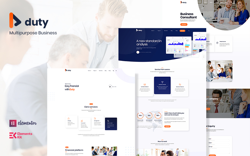 Tema De WordPress "Duty - Multipurpose Business" #118709
