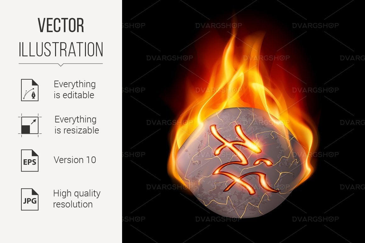 Kit Graphique #118864 Rune Burning Divers Modles Web - Logo template Preview