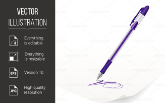 Ballpoint Pen - Vector Image