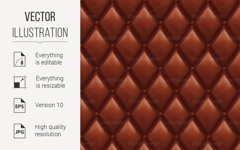 Brown Leather Background - Vector Image Vector Graphic