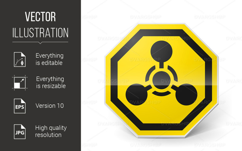 Chemical Weapon Sign - Vector Image Vector Graphic