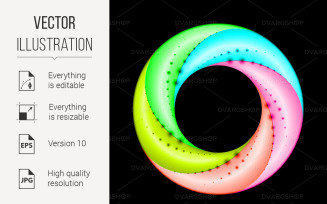Colorful Spiral Ring - Vector Image