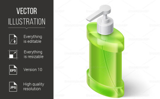 Liquid Soap Dispenser - Vector Image