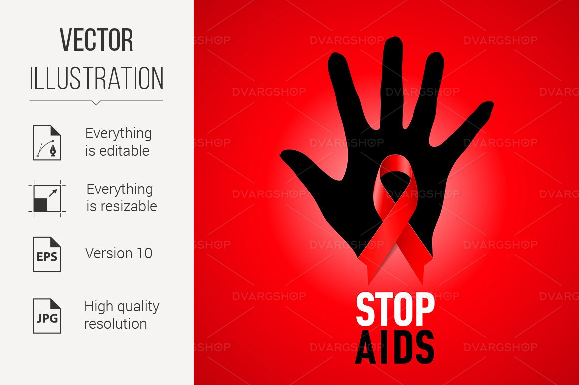 Template #118942 Aids Sign Webdesign Template - Logo template Preview