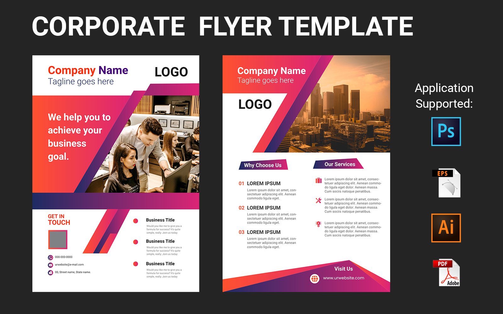 Template #118976 Corporate Flyer Webdesign Template - Logo template Preview