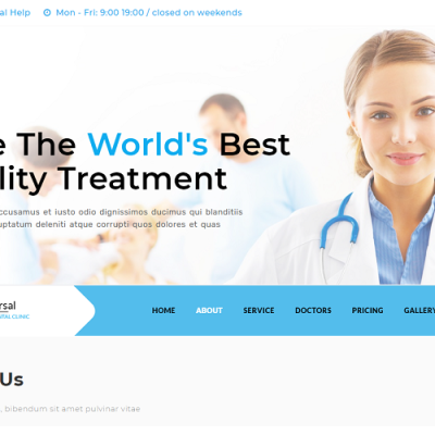 Dental -Clinic Landing Page Template #118996