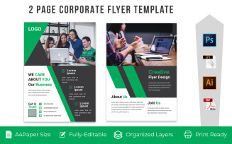 2 page Flyers Volume-4 - Corporate Identity Template