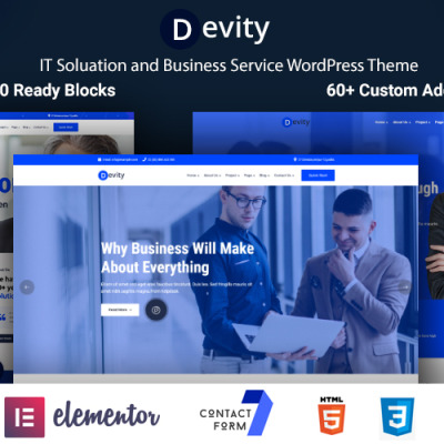Responsywny motyw WordPress Devity - IT Solutions Business Service #118995 #118995