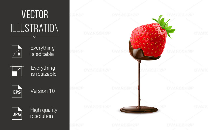 Sweet Strawberries - Vector Image Vector Graphic