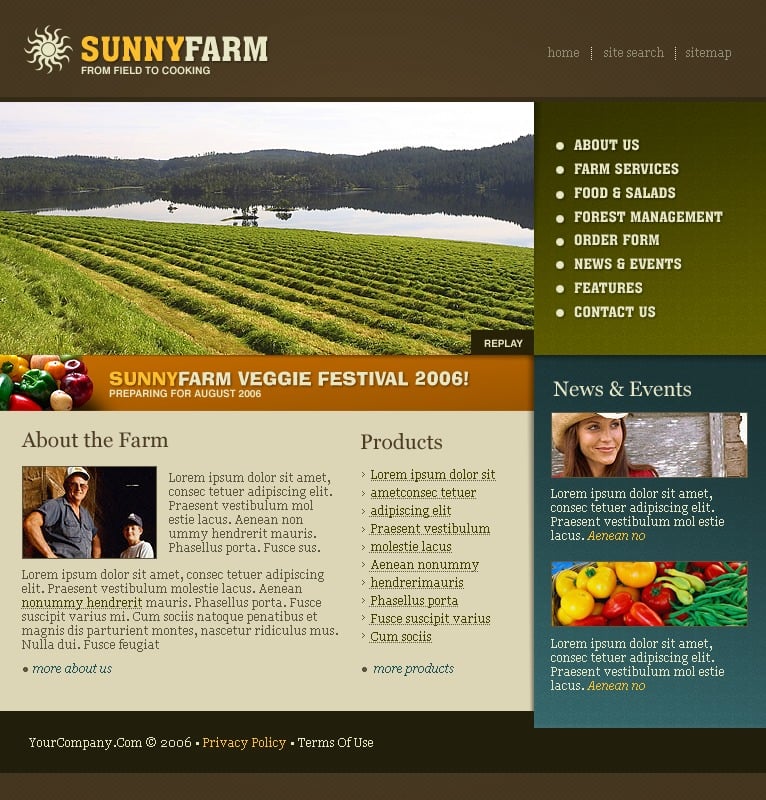 Farm Website Template #11970