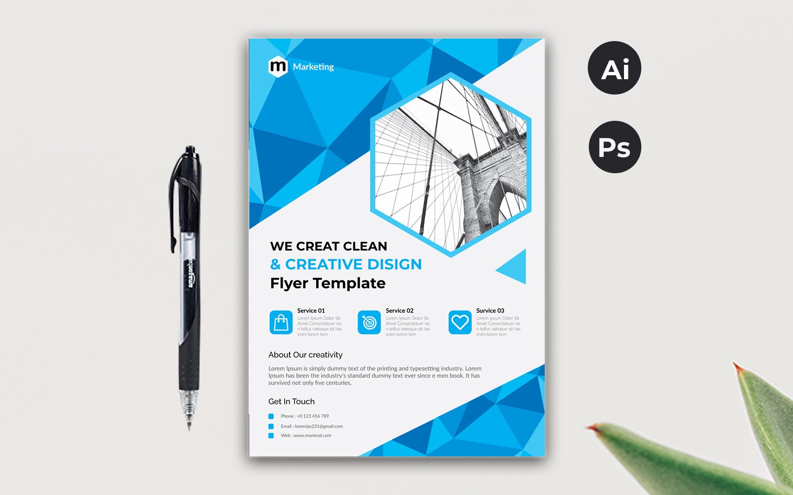 Template #119015 Flyer Business Webdesign Template - Logo template Preview