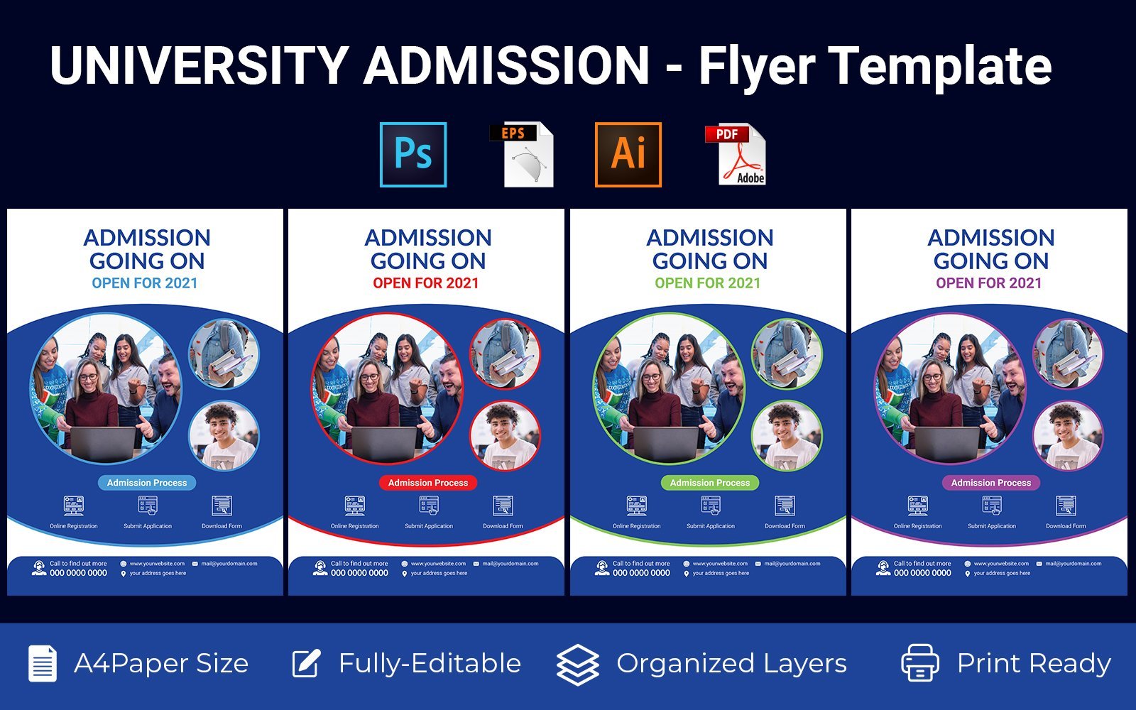 Template #119017 Admission Card Webdesign Template - Logo template Preview