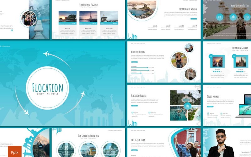 Flocation PowerPoint template PowerPoint Template