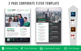 2 page Flyers Volume-5 - Corporate Identity Template
